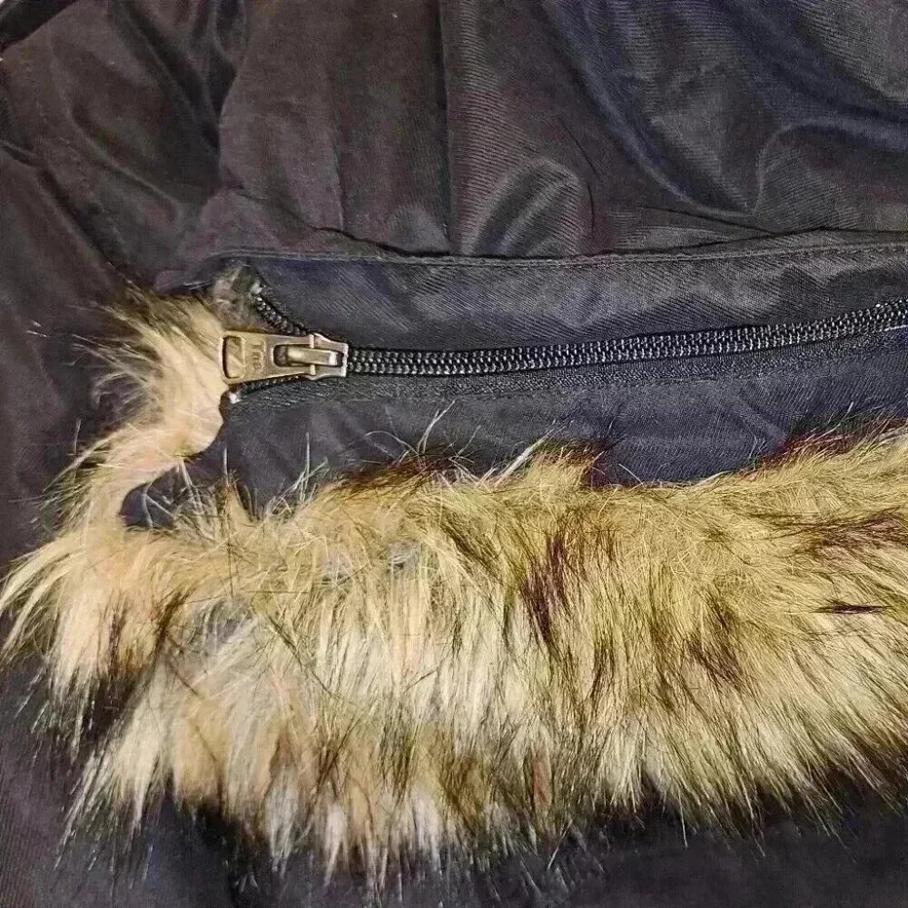 TNA Black  Faux Fur Winter Parka - Picture 7 of 7